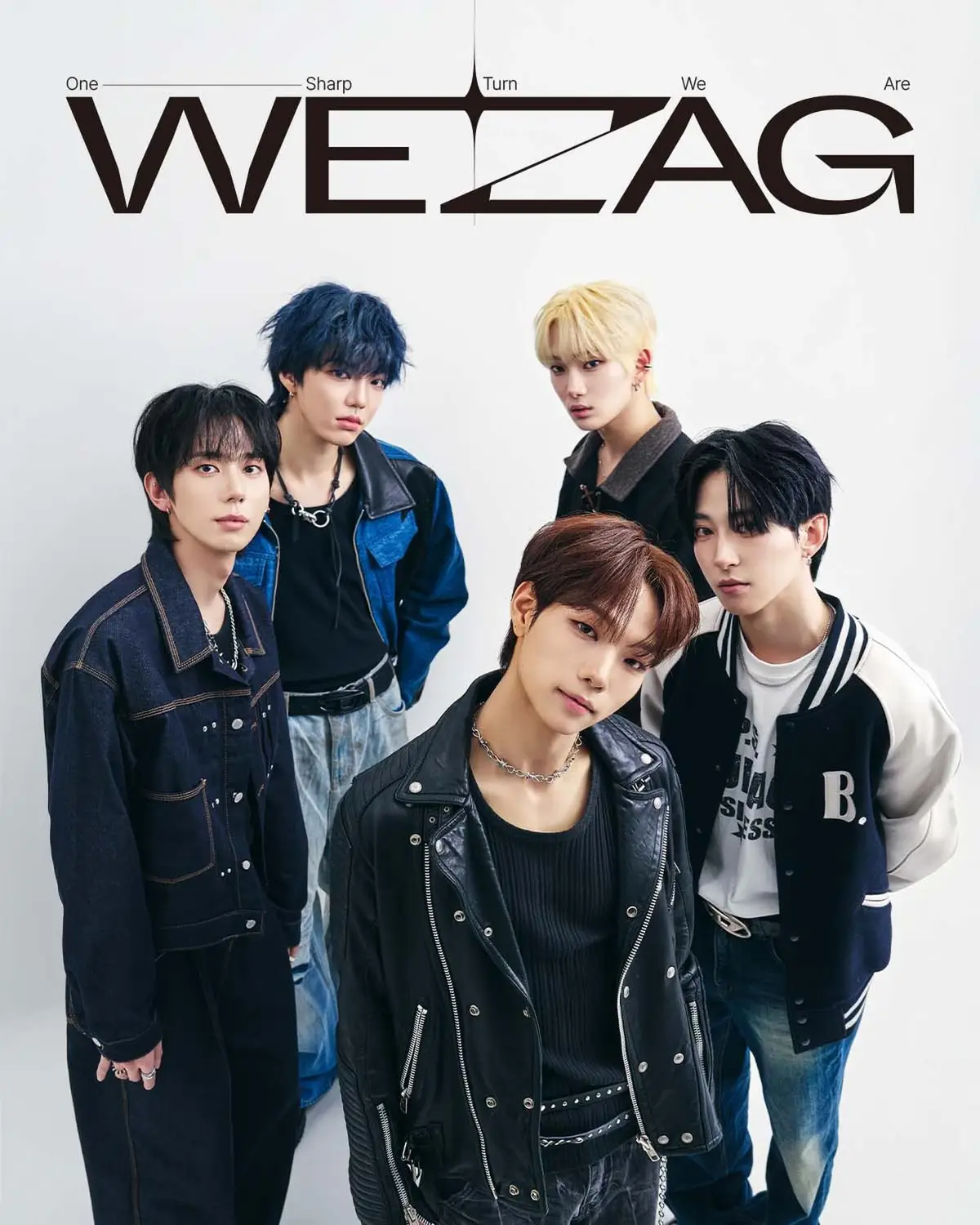 WEZAG members are Junhyeok, Doa, Kyungtaek, Taehyeon, and Sion.